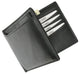 Genuine Leather Compact Multi Card Wallet with Removable Card ID Window 600 534 BK-[Marshal wallet]- leather wallets