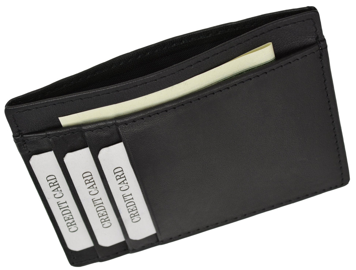 RFID Wallet Mens Slim Leather RFID Blocking Front Pocket Wallet Thin C ...