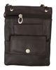 Genuine Leather Cross Body Bag With Front Button Pocket 1410-[Marshal wallet]- leather wallets