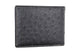 Western Virgin Mary Badge Ostrich Print PU Leather Bifold Black Wallet W012-17-OSTRICH-BK (C)-[Marshal wallet]- leather wallets