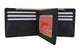 Western Long Horn Horseshoe Design Ostrich Print Bifold Cowboy Wallet W053-6-OSTRICH-BK (C)-[Marshal wallet]- leather wallets
