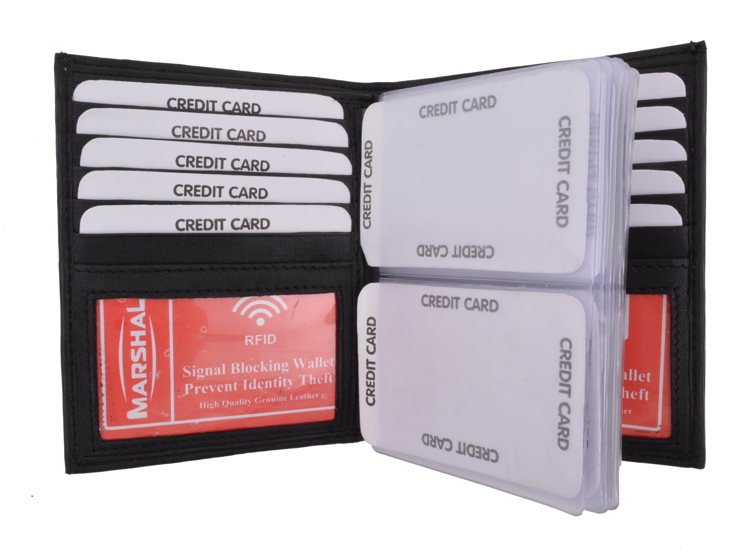 10 Cards Slots Blocking Credit Card Holder