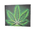 1246-19 Marijuana Leaf Men's Genuine Leather Bifold Multi Card ID Center Flap WalleT