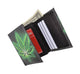 Marijuana Men's Genuine Leather Credit Card ID Holder Trifold Wallet with Middle Flap 1346-19-[Marshal wallet]- leather wallets