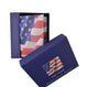 USA Flag Men's Genuine Leather Credit Card ID Holder Trifold Wallet with Middle Flap 1346-15-[Marshal wallet]- leather wallets