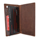RFID Blocking Vintage Style Genuine Leather Simple Checkbook Cover RFID156HTC-[Marshal wallet]- leather wallets