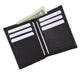 New RFID Blocking Slim Thin Mens Bifold Soft Genuine Leather ID Wallet Black Card Holder RFIDP71-[Marshal wallet]- leather wallets