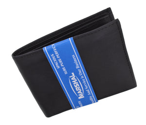 Men's Soft Premium Leather Bifold ID Credit Card Money Wallet P60-[Marshal wallet]- leather wallets