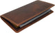 CAZORO RFID Blocking Vintage Leather Slim Bifold Standard Checkbook Cover Holder for Men & Women
