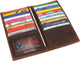 RFID921529RHBD  Protected Vintage Leather Long Bifold Slim Wallet for Women Men