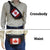 Fanny Pack Genuine Leather Adjustable Waist Crossbody Bag for Outdoor Travel with Country Flags USA, UK, CANADA, MEXICO, & PUERTO RICO